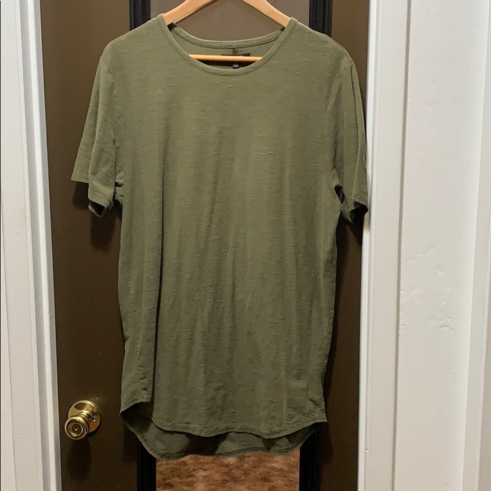 Olive Green Scoop Tee